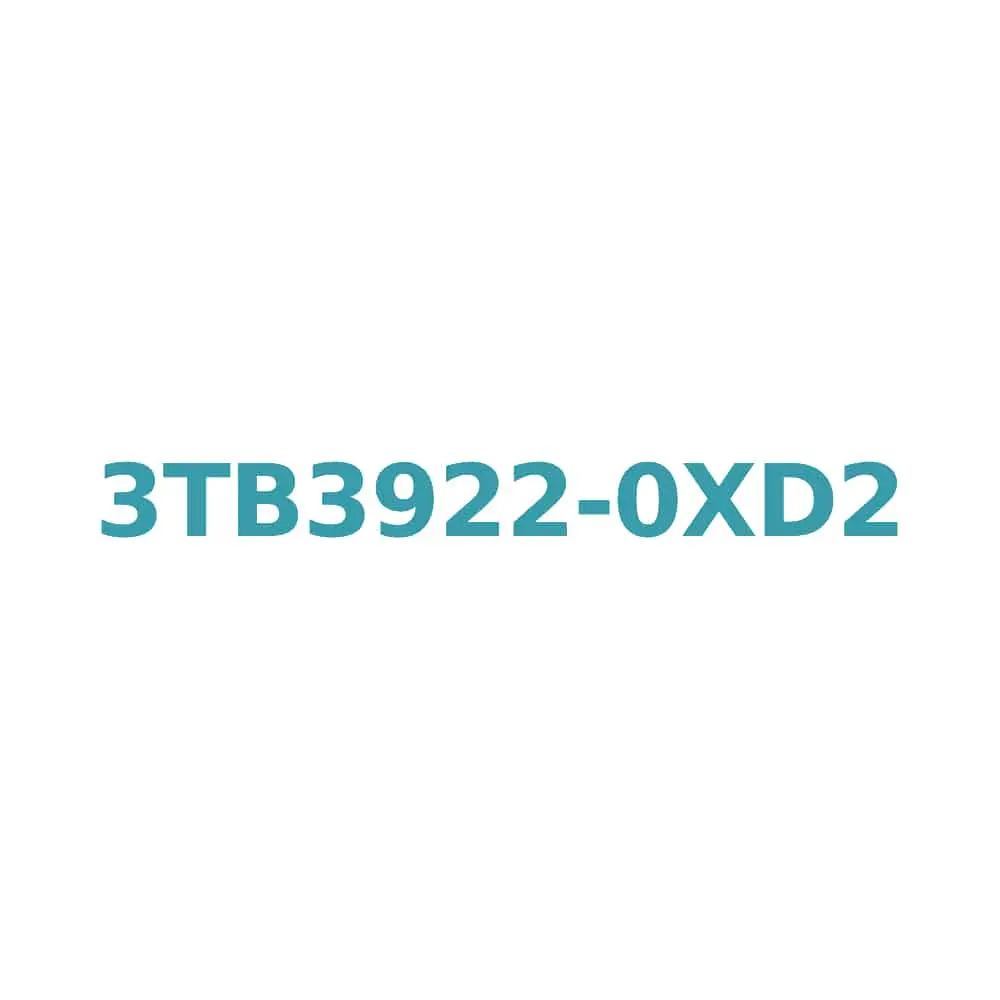 Siemens 3TB3922-0XD2 Contactor 42V AC, 2.2 kW, 1 NO + 1 NC Auxiliary Contact Original Brand New 1 Siemens 3TB3922-0XD2 Contactor 42V AC, 2.2 kW, 1 NO + 1 NC Auxiliary Contact
