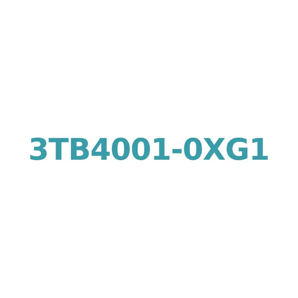 Siemens 3TB4001-0XG1 Contactor AC 60Hz, 110V, 9A, 4kW, Size 0 Screw Connection Original Brand New 1 Siemens 3TB4001-0XG1 Contactor AC 60Hz, 110V, 9A, 4kW, Size 0 Screw Connection