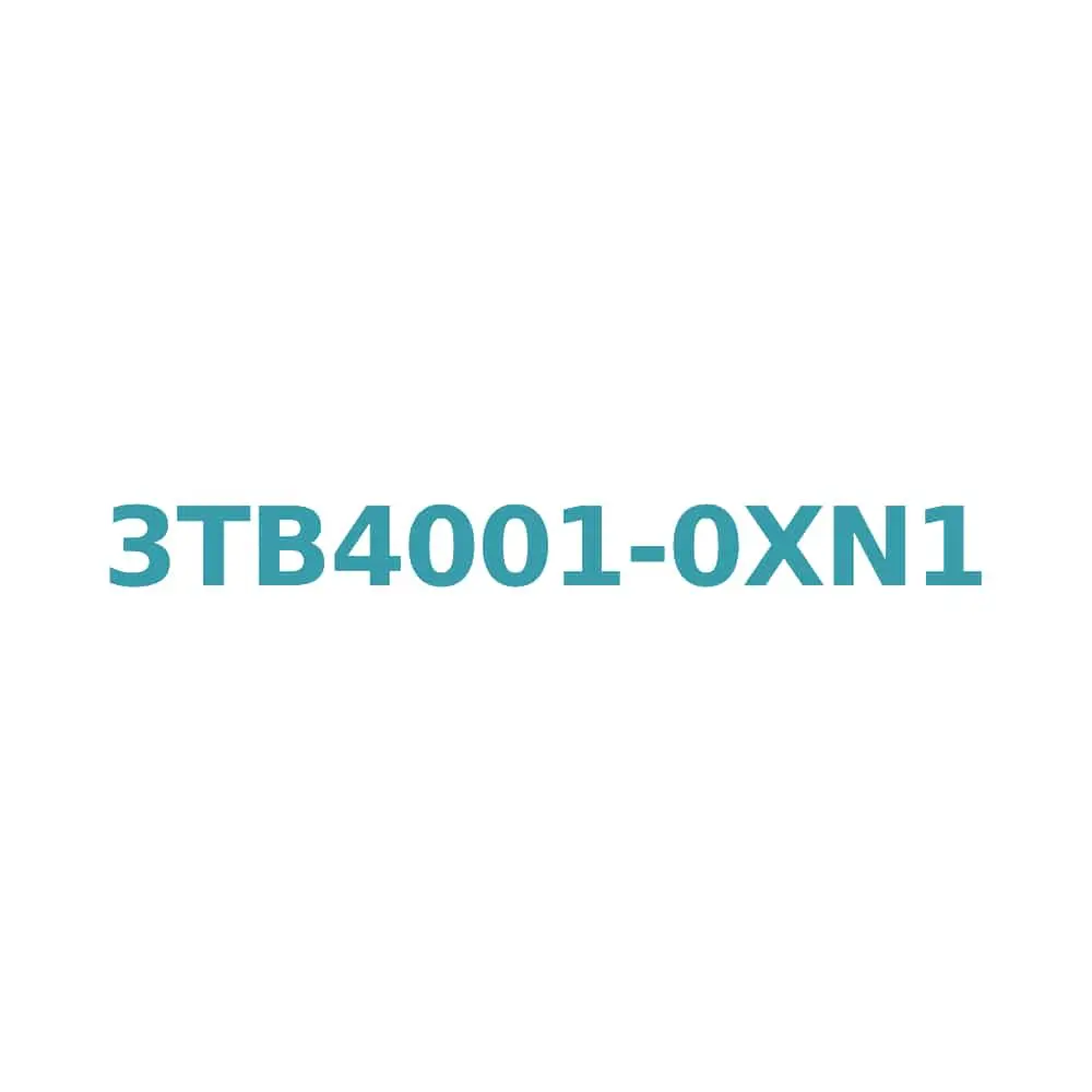 Siemens 3TB4001-0XN1 Contactor, 220V 60Hz, 4kW, 9A, AC-3, Screw Connection Original Brand New 1 Siemens 3TB4001-0XN1 Contactor, 220V 60Hz, 4kW, 9A, AC-3, Screw Connection