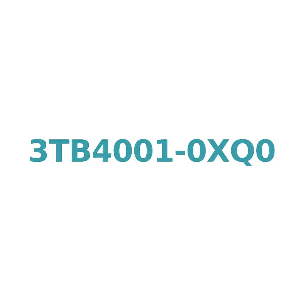 Siemens 3TB4001-0XQ0 Contactor AC 50 Hz, 380V, 9A, 4kW, 1 NC, Size 0 Original Brand New 1 Siemens 3TB4001-0XQ0 Contactor AC 50 Hz, 380V, 9A, 4kW, 1 NC, Size 0