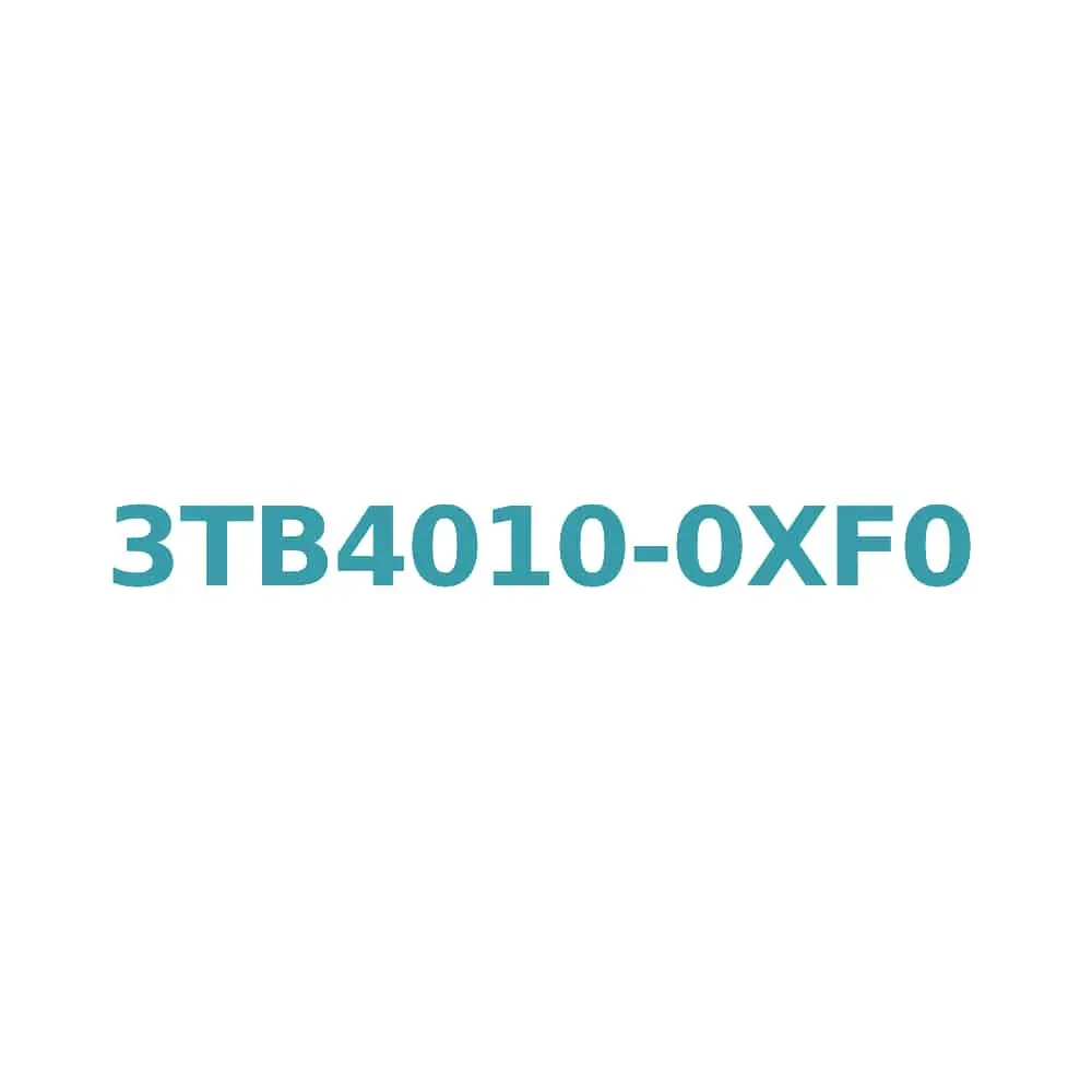 Siemens 3TB4010-0XF0 Contactor, 9A, 4kW, 110V AC, 1NO Auxiliary, Size 0 Original Brand New 1 Siemens 3TB4010-0XF0 Contactor, 9A, 4kW, 110V AC, 1NO Auxiliary, Size 0