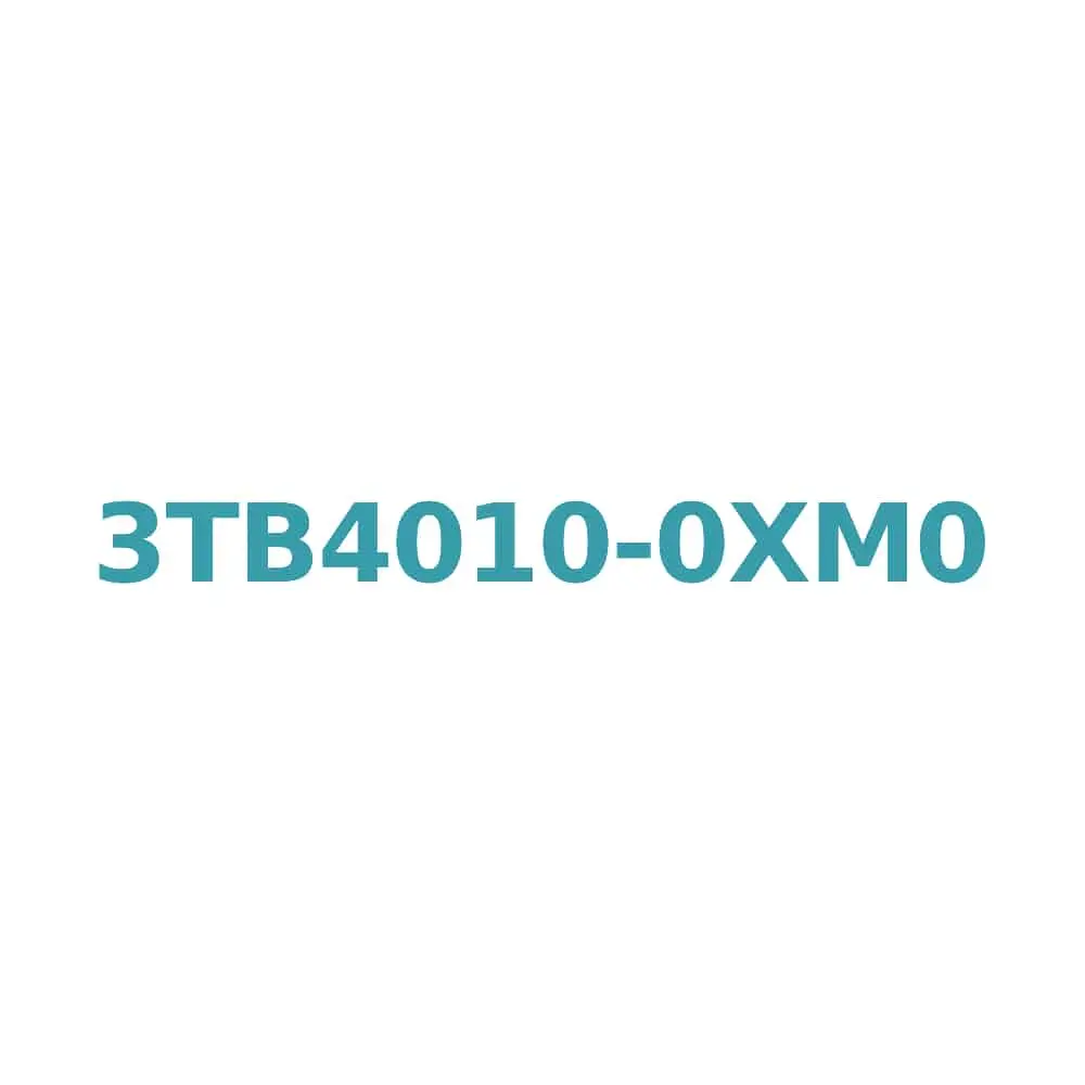 Siemens 3TB4010-0XM0 Contactor: 220V AC Coil, 9A, 4kW, 1 NO Auxiliary Contact, Size 0 Original Brand New 1 Siemens 3TB4010-0XM0 Contactor: 220V AC Coil, 9A, 4kW, 1 NO Auxiliary Contact, Size 0