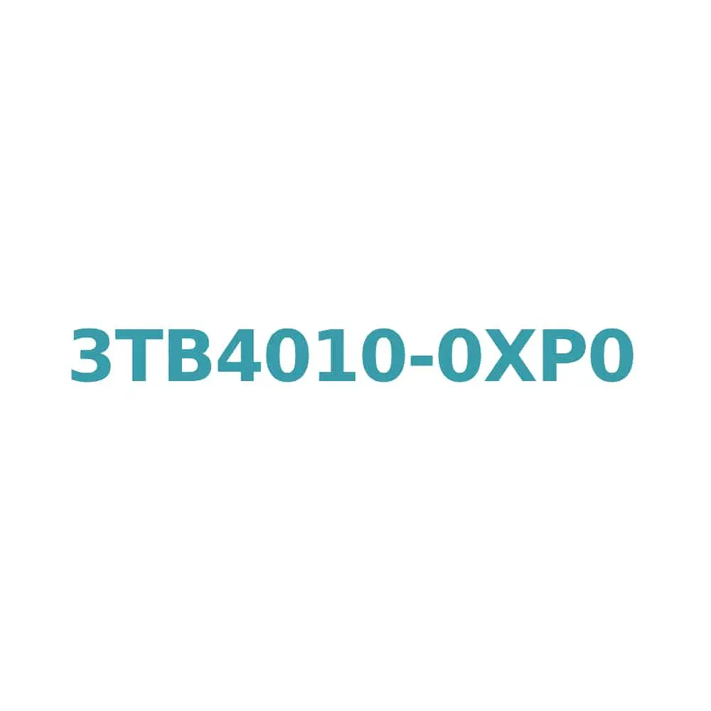 Siemens 3TB4010-0XP0 Contactor AC-3, 9A, 4kW, 230V, 1 NO Auxiliary Original Brand New 1 Siemens 3TB4010-0XP0 Contactor AC-3, 9A, 4kW, 230V, 1 NO Auxiliary