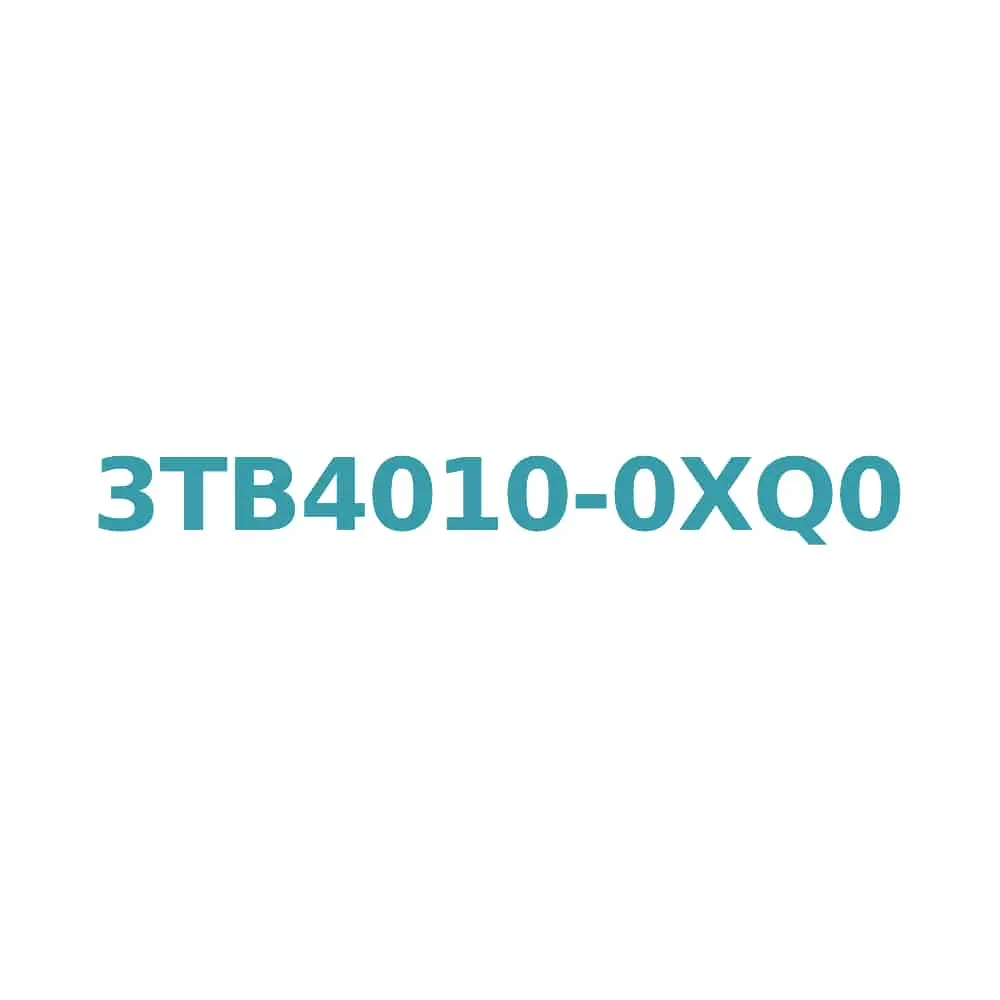 Siemens 3TB4010-0XQ0 Contactor, AC 50 Hz, 380V, 9A, 4kW, Size 0, with 1 NO Auxiliary Contact and Screw Connection Original Brand New 1 Siemens 3TB4010-0XQ0 Contactor, AC 50 Hz, 380V, 9A, 4kW, Size 0, with 1 NO Auxiliary Contact and Screw Connection