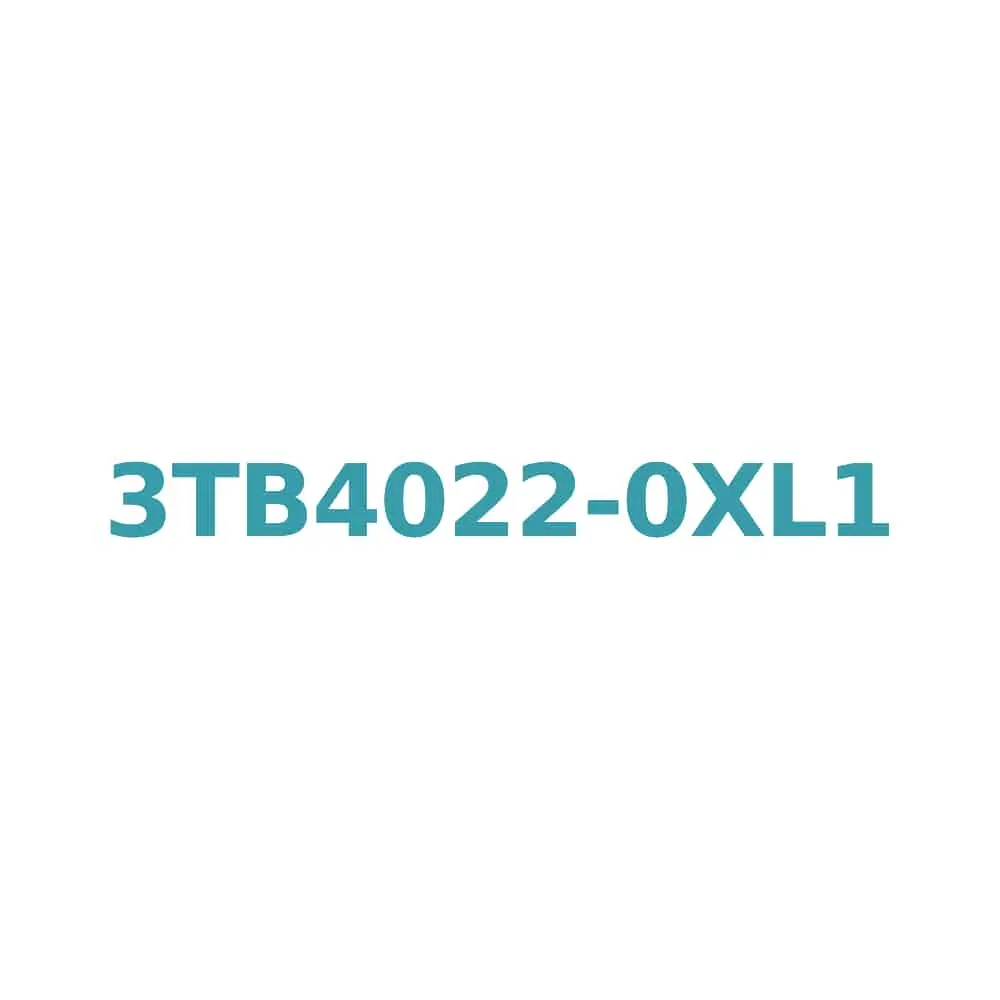 Siemens 3TB4022-0XL1 Contactor 9A, 4kW, 230V AC Coil 1NO+1NC Aux Size 0 Original Brand New 1 Siemens 3TB4022-0XL1 Contactor 9A, 4kW, 230V AC Coil 1NO+1NC Aux Size 0