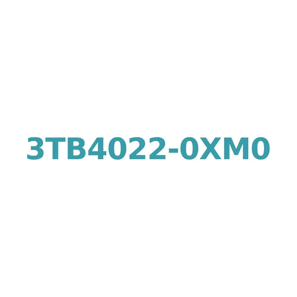 Siemens 3TB4022-0XM0 Contactor, AC-3 9A, 4kW, 220V AC Coil, 1NO+1NC Aux, Size 0 Original Brand New 1 Siemens 3TB4022-0XM0 Contactor, AC-3 9A, 4kW, 220V AC Coil, 1NO+1NC Aux, Size 0