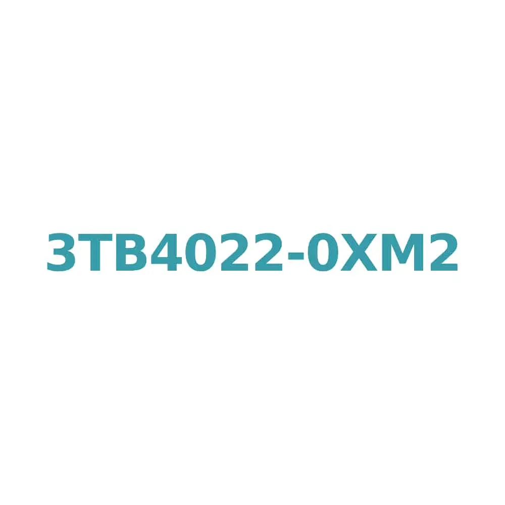 Siemens 3TB4022-0XM2 Contactor 9A, 4kW, 208V AC, 1NO+1NC, Size S0 Original Brand New 1 Siemens 3TB4022-0XM2 Contactor 9A, 4kW, 208V AC, 1NO+1NC, Size S0