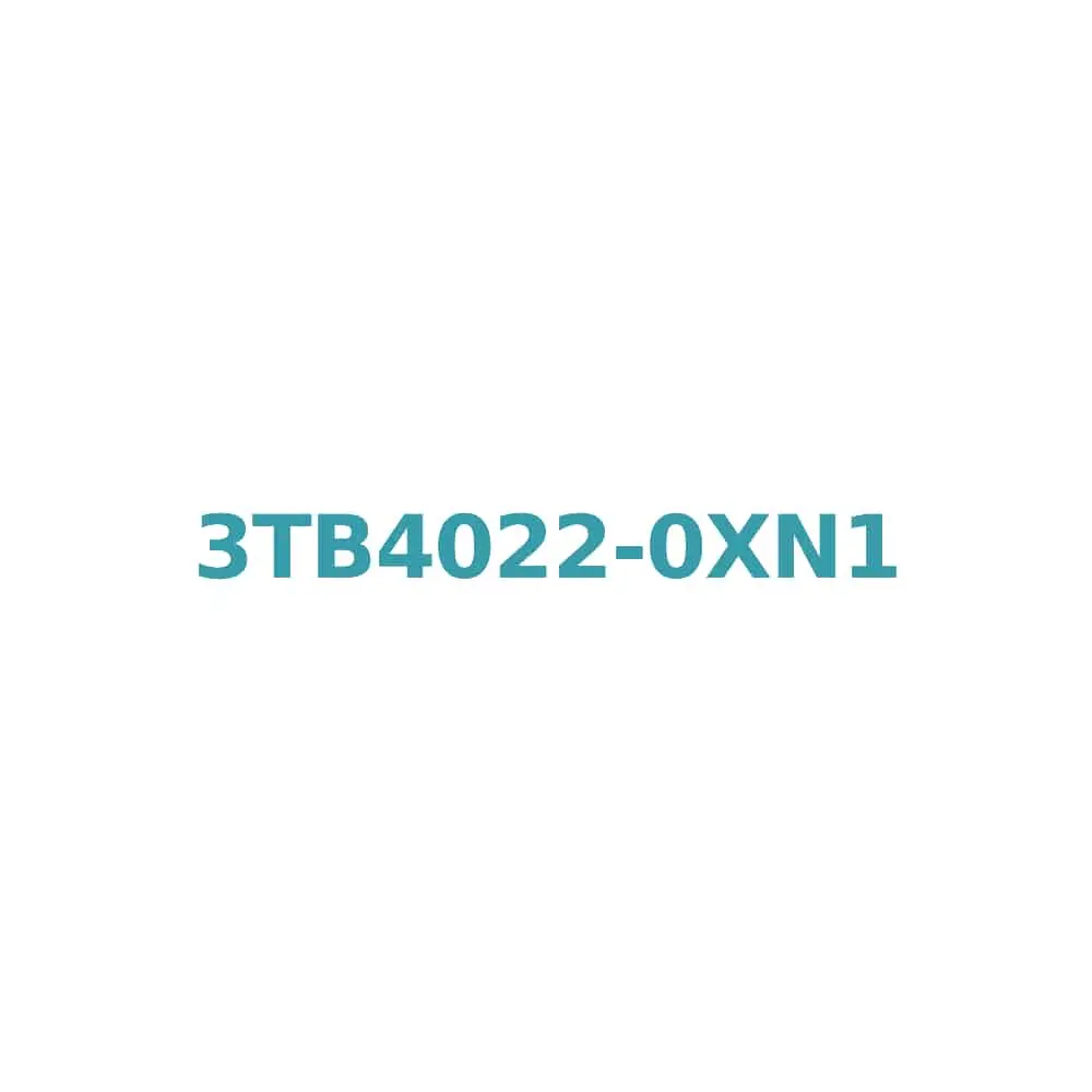Siemens 3TB4022-0XN1 Contactor 9A, 4kW, 220V AC, 1 NO + 1 NC Original Brand New 1 Siemens 3TB4022-0XN1 Contactor 9A, 4kW, 220V AC, 1 NO + 1 NC