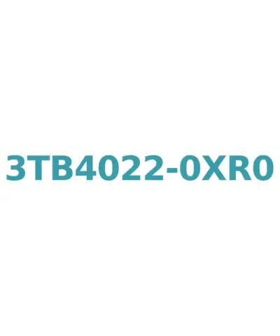Siemens 3TB4022-0XR0 Contactor 415V AC, 9A, 4kW with 1 NO + 1 NC Auxiliary Contact