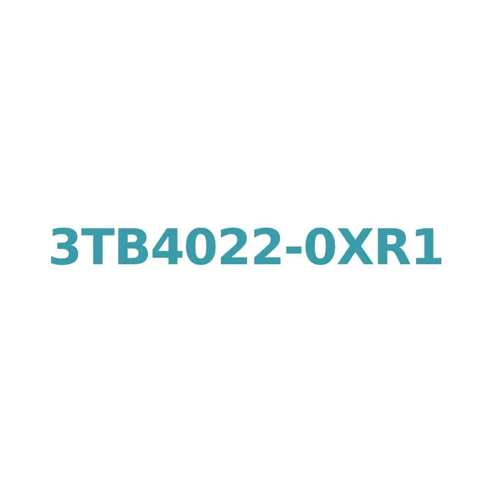 Siemens 3TB4022-0XR1 Contactor: 440V, 9A, 4kW Size 0 Screw Connection Original Brand New 1 Siemens 3TB4022-0XR1 Contactor: 440V, 9A, 4kW Size 0 Screw Connection