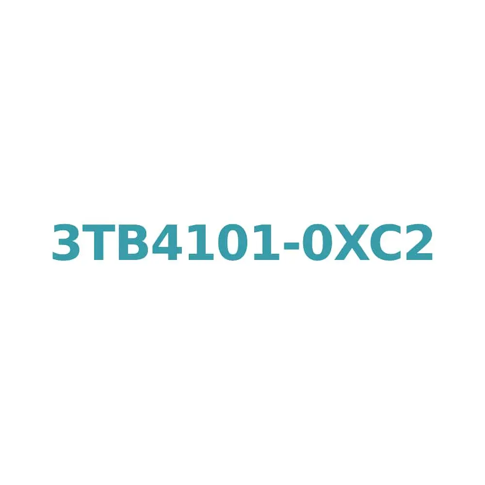Siemens 3TB4101-0XC2 AC Contactor, 24V AC Coil, 12A 5.5kW, 1 NC, Size 0 Original Brand New 1 Siemens 3TB4101-0XC2 AC Contactor, 24V AC Coil, 12A 5.5kW, 1 NC, Size 0