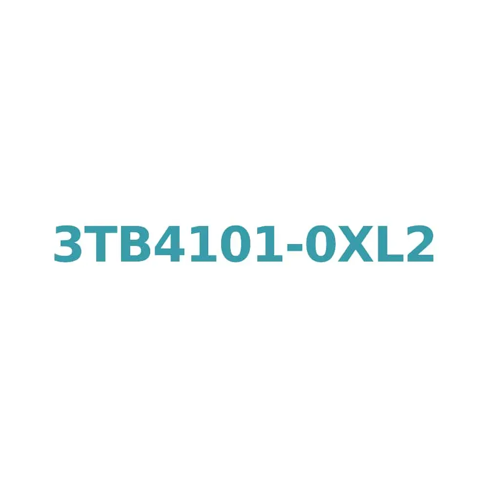Siemens 3TB4101-0XL2 Contactor: 12A, 5.5kW, 230V AC Coil, 1NC Auxiliary, Size 0, Screw Connection Original Brand New 1 Siemens 3TB4101-0XL2 Contactor: 12A, 5.5kW, 230V AC Coil, 1NC Auxiliary, Size 0, Screw Connection
