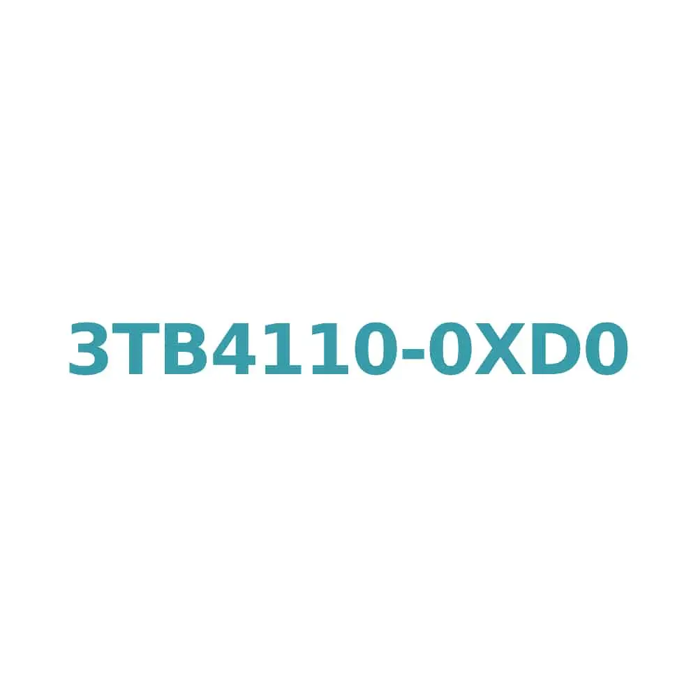 Siemens 3TB4110-0XD0 Contactor AC 50 Hz, 42V, 12A, 5.5kW, 1 NO Aux Contact, Size 0, Screw Connection Original Brand New 1 Siemens 3TB4110-0XD0 Contactor AC 50 Hz, 42V, 12A, 5.5kW, 1 NO Aux Contact, Size 0, Screw Connection