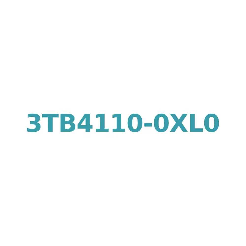 Siemens 3TB4110-0XL0 Contactor, AC 50Hz, 125/127V, 12A, 5.5kW, Size 0, 1NO Aux, Screw Connection Original Brand New 1 Siemens 3TB4110-0XL0 Contactor, AC 50Hz, 125/127V, 12A, 5.5kW, Size 0, 1NO Aux, Screw Connection
