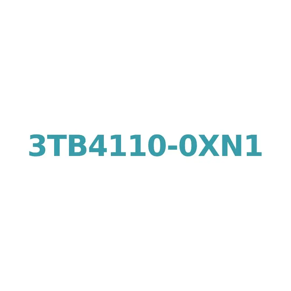 Siemens 3TB4110-0XN1 Contactor 12A, 5.5kW (400V), 220V AC, 60Hz, 1 NO Auxiliary Original Brand New 1 Siemens 3TB4110-0XN1 Contactor 12A, 5.5kW (400V), 220V AC, 60Hz, 1 NO Auxiliary