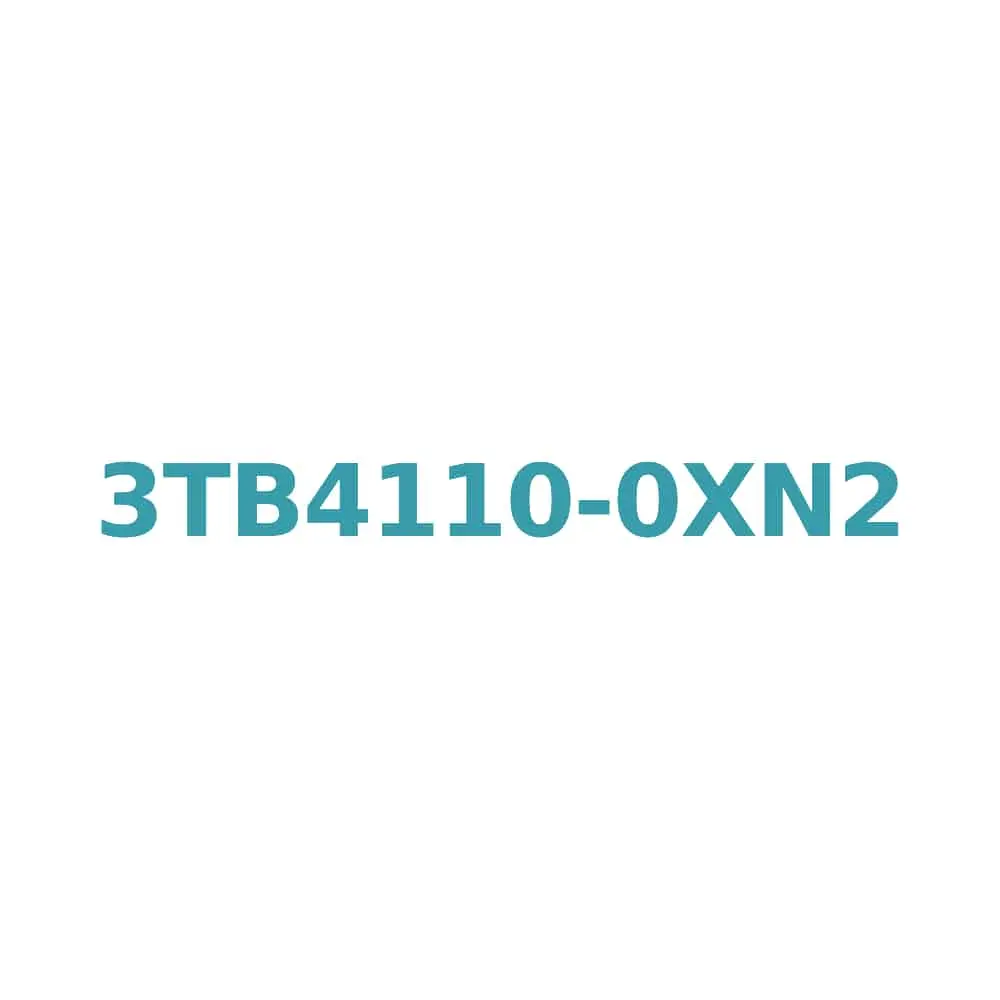 Siemens 3TB4110-0XN2 Contactor 12A, 5.5kW, 220V AC Coil, 1 NO Auxiliary Contact Original Brand New 1 Siemens 3TB4110-0XN2 Contactor 12A, 5.5kW, 220V AC Coil, 1 NO Auxiliary Contact