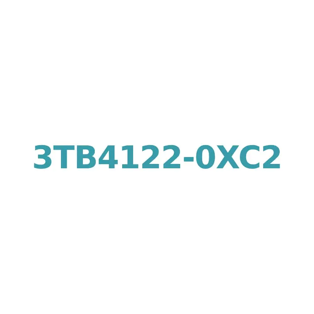 Siemens 3TB4122-0XC2 Contactor 24V AC, 12A, 5.5kW with 1 NO + 1 NC Auxiliary Contact Original Brand New 1 Siemens 3TB4122-0XC2 Contactor 24V AC, 12A, 5.5kW with 1 NO + 1 NC Auxiliary Contact