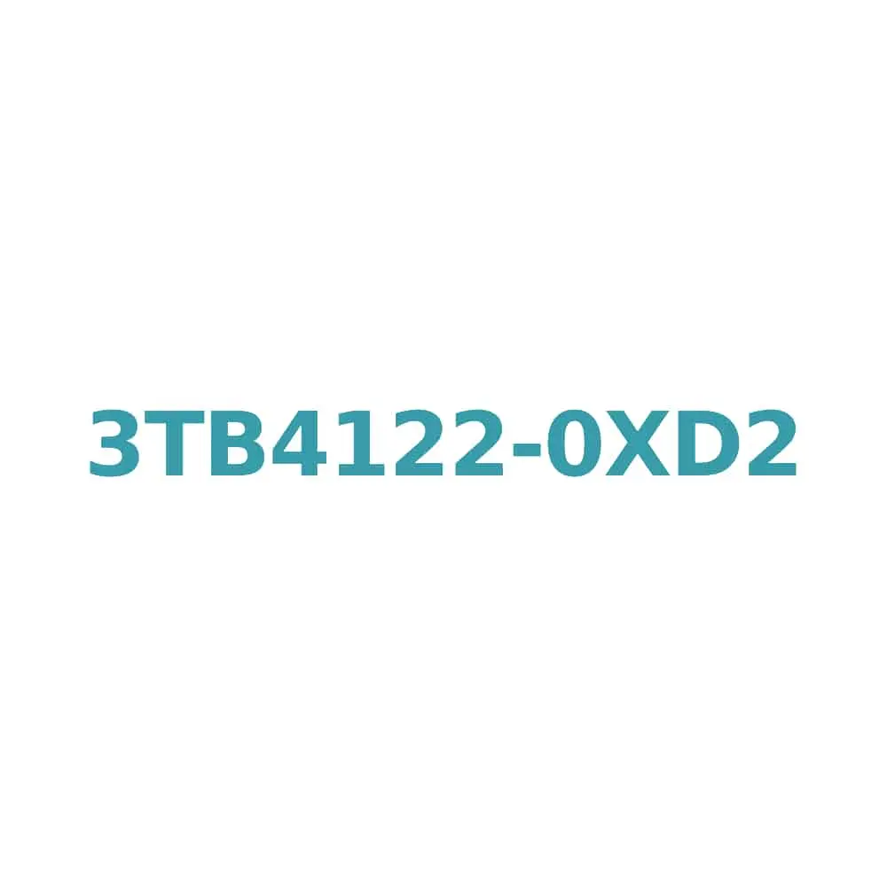 Siemens 3TB4122-0XD2 Contactor, 42V AC, 12A, 5.5kW, Size S0 with 1NO+1NC Aux Contact Original Brand New 1 Siemens 3TB4122-0XD2 Contactor, 42V AC, 12A, 5.5kW, Size S0 with 1NO+1NC Aux Contact