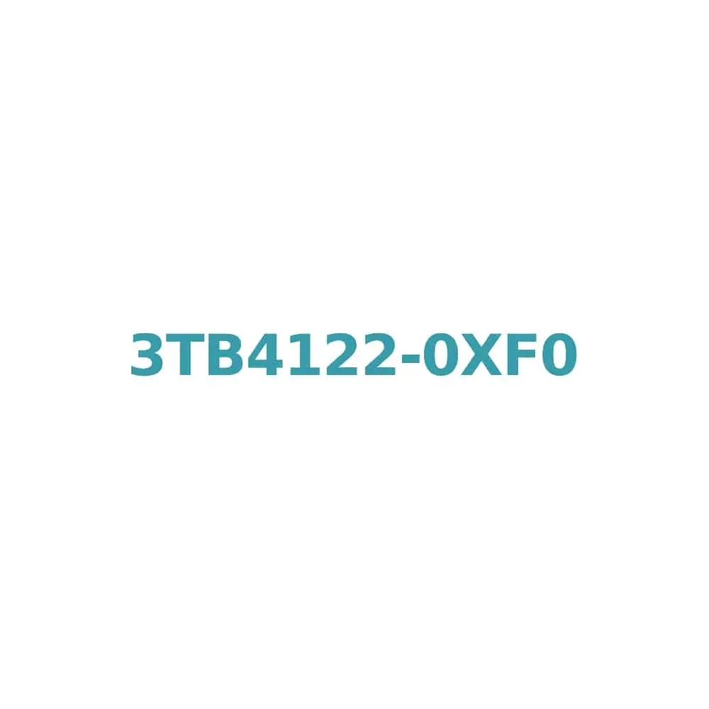 Siemens 3TB4122-0XF0 Contactor, 110V AC Coil, 12A, 5.5kW, 1 NO + 1 NC Auxiliary Contact Original Brand New 1 Siemens 3TB4122-0XF0 Contactor, 110V AC Coil, 12A, 5.5kW, 1 NO + 1 NC Auxiliary Contact