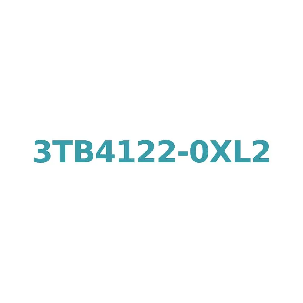 Siemens 3TB4122-0XL2 Contactor 12A, 5.5kW, 230V AC Coil, 1 NO + 1 NC, Screw Terminal Original Brand New 1 Siemens 3TB4122-0XL2 Contactor 12A, 5.5kW, 230V AC Coil, 1 NO + 1 NC, Screw Terminal