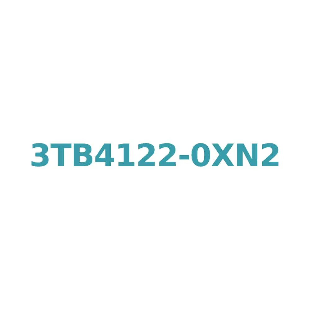 Siemens 3TB4122-0XN2 Contactor, 12A, 5.5kW, 400V, 1NO+1NC, AC-3, Screw Terminal Original Brand New 1 Siemens 3TB4122-0XN2 Contactor, 12A, 5.5kW, 400V, 1NO+1NC, AC-3, Screw Terminal