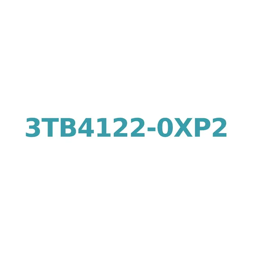 Siemens 3TB4122-0XP2 Contactor AC 50/60 Hz, 240V, 12A, 5.5kW, 1NO+1NC, Size S0, Screw Terminal Original Brand New 1 Siemens 3TB4122-0XP2 Contactor AC 50/60 Hz, 240V, 12A, 5.5kW, 1NO+1NC, Size S0, Screw Terminal