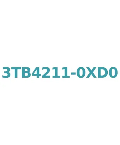Siemens 3TB4211-0XD0 Contactor: 42V AC, 16A, 7.5kW, 1 NC Auxiliary Contact, Size 1
