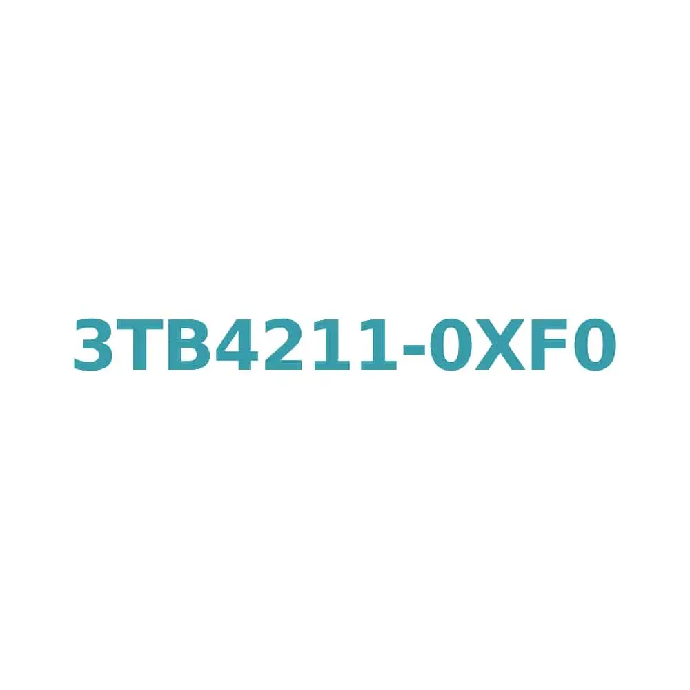 Siemens 3TB4211-0XF0 Contactor 16A, 7.5kW, 110V AC Coil, 1NC Auxiliary Contact, Size 1 Original Brand New 1 Siemens 3TB4211-0XF0 Contactor 16A, 7.5kW, 110V AC Coil, 1NC Auxiliary Contact, Size 1