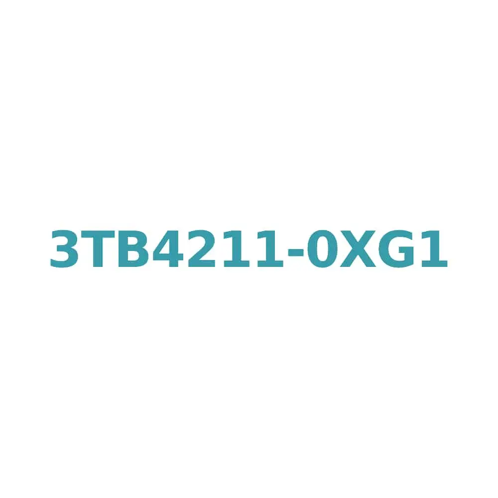 Siemens 3TB4211-0XG1 Contactor 110V AC, 16A, 7.5kW,1 NC Aux. Contact, Screw Connection Original Brand New 1 Siemens 3TB4211-0XG1 Contactor 110V AC, 16A, 7.5kW,1 NC Aux. Contact, Screw Connection