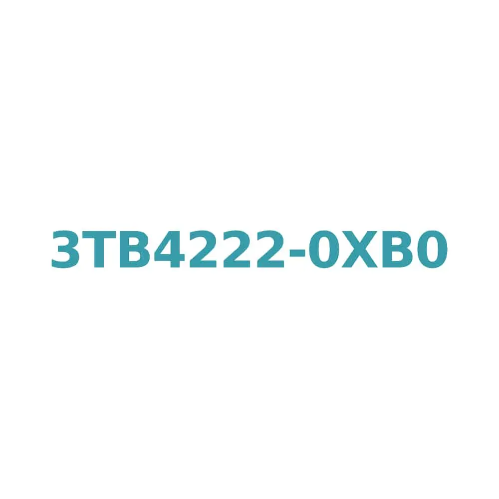 Siemens 3TB4222-0XB0 Contactor AC 50 Hz, 24V, 16A, 7.5kW with 1 NO + 1 NC Auxiliary Contact Original Brand New 1 Siemens 3TB4222-0XB0 Contactor AC 50 Hz, 24V, 16A, 7.5kW with 1 NO + 1 NC Auxiliary Contact