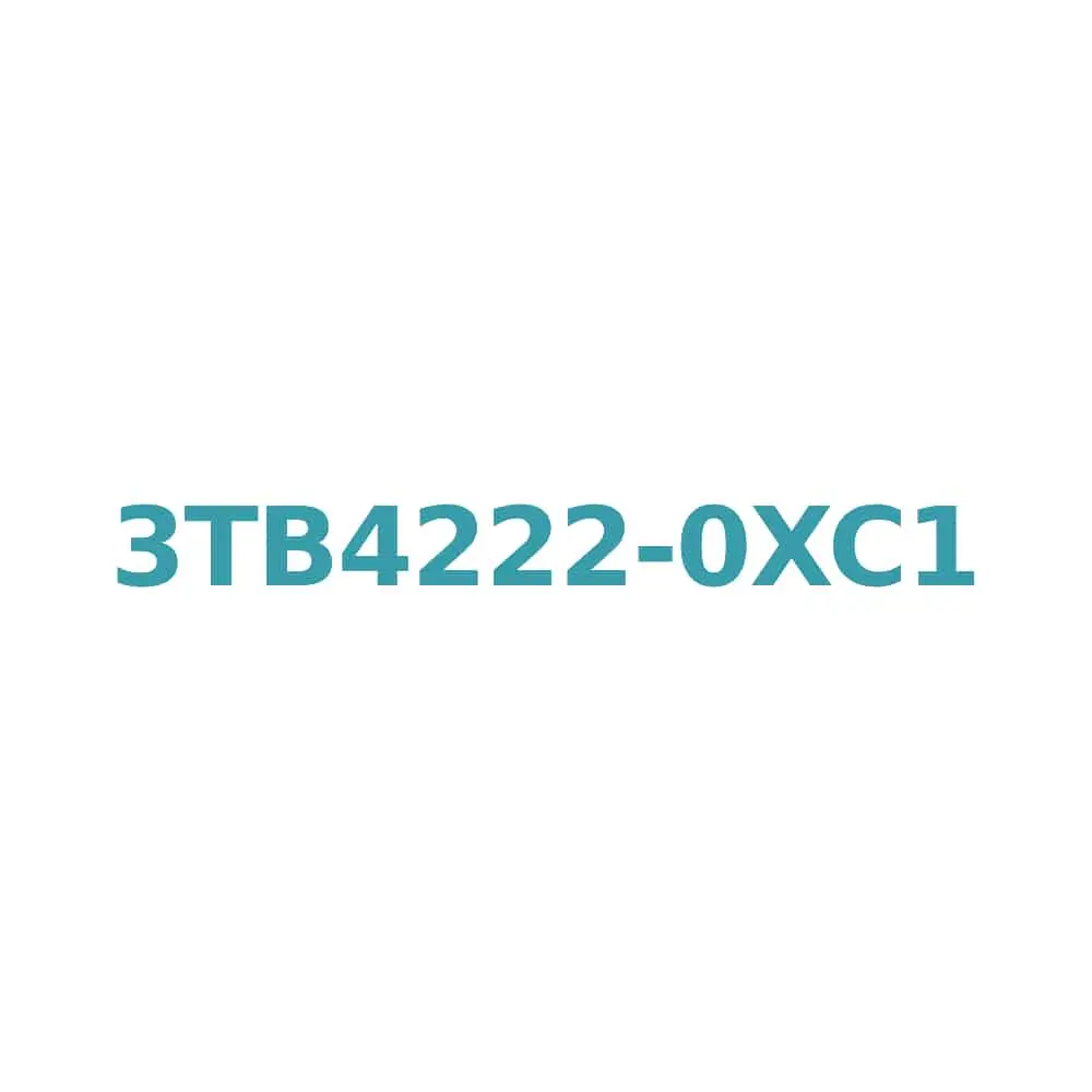 Siemens 3TB4222-0XC1 Contactor 24V AC, 16A, 7.5kW, 1NO+1NC, Screw Terminal Original Brand New 1 Siemens 3TB4222-0XC1 Contactor 24V AC, 16A, 7.5kW, 1NO+1NC, Screw Terminal