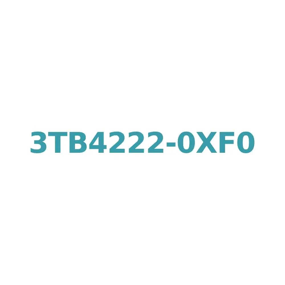 Siemens 3TB4222-0XF0 Contactor 16A, 7.5kW, 110V AC Coil, 1NO+1NC, Screw Connection Original Brand New 1 Siemens 3TB4222-0XF0 Contactor 16A, 7.5kW, 110V AC Coil, 1NO+1NC, Screw Connection