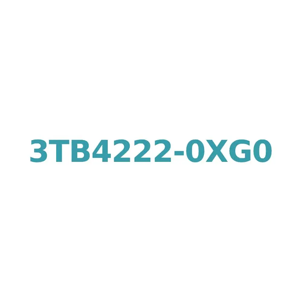 Siemens 3TB4222-0XG0 Contactor, 16A, 7.5kW, 36V AC Coil, 1 NO + 1 NC Auxiliary Contact Original Brand New 1 Siemens 3TB4222-0XG0 Contactor, 16A, 7.5kW, 36V AC Coil, 1 NO + 1 NC Auxiliary Contact