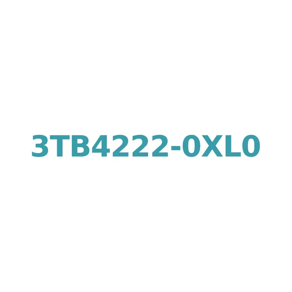 Siemens 3TB4222-0XL0 7.5 kW 16A Contactor, 125/127V AC Coil, 1 NO + 1 NC, Screw Terminal Original Brand New 1 Siemens 3TB4222-0XL0 7.5 kW 16A Contactor, 125/127V AC Coil, 1 NO + 1 NC, Screw Terminal