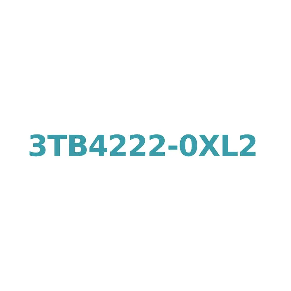 Siemens 3TB4222-0XL2 Contactor 16A, 7.5kW, 230V AC Coil, 1 NO + 1 NC, Screw Terminal Original Brand New 1 Siemens 3TB4222-0XL2 Contactor 16A, 7.5kW, 230V AC Coil, 1 NO + 1 NC, Screw Terminal