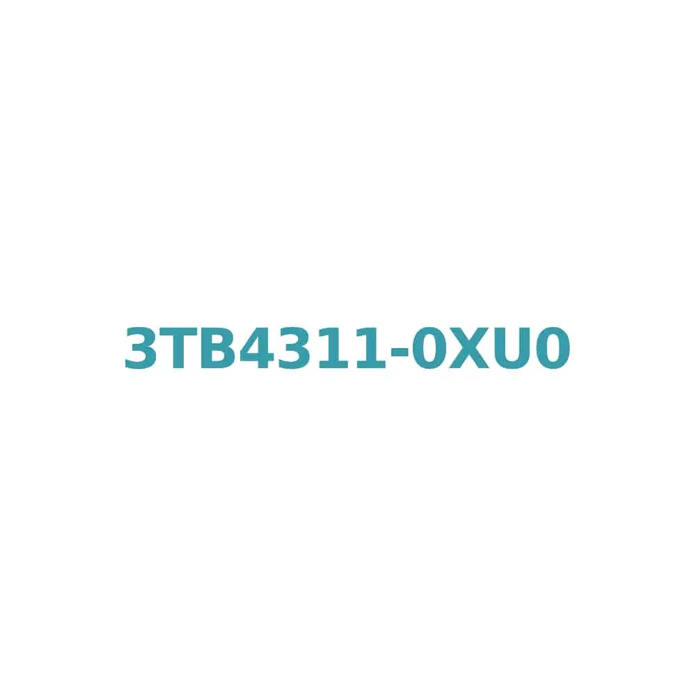 Siemens 3TB4311-0XU0 Contactor 240V AC, 22A, 11kW, 1 NC Aux, Size 1 Original Brand New 1 Siemens 3TB4311-0XU0 Contactor 240V AC, 22A, 11kW, 1 NC Aux, Size 1