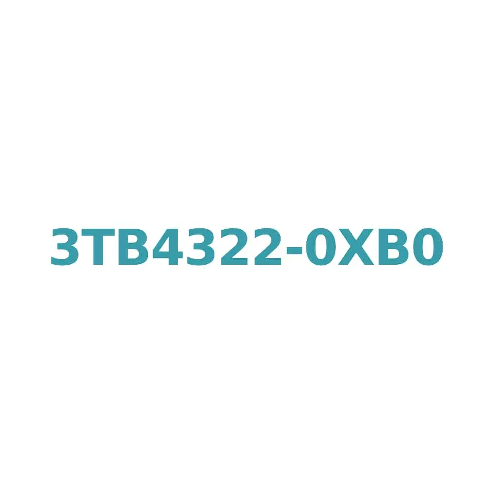 Siemens 3TB4322-0XB0 Contactor AC 50Hz, 24V, 22A, 11kW, Size 1 with Screw Terminal Original Brand New 1 Siemens 3TB4322-0XB0 Contactor AC 50Hz, 24V, 22A, 11kW, Size 1 with Screw Terminal