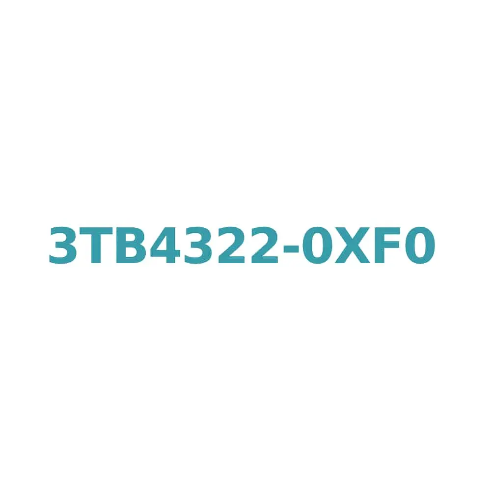 Siemens 3TB4322-0XF0 Contactor, 110V AC, 22A, 11kW, 1 NO + 1 NC, Size 1, Screw Connection Original Brand New 1 Siemens 3TB4322-0XF0 Contactor, 110V AC, 22A, 11kW, 1 NO + 1 NC, Size 1, Screw Connection