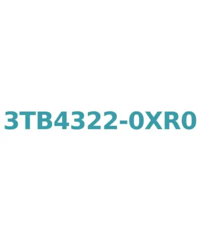 Siemens 3TB4322-0XR0 Contactor 400V, 22A, 11kW, Size 1, 1 NO + 1 NC, Screw Connection