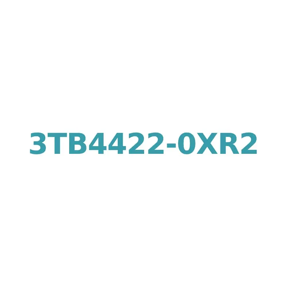 Siemens 3TB4422-0XR2 Contactor 32A, 15kW, 440V AC-3, 1 NO + 1 NC, Size 2 Screw Terminal 1 Siemens 3TB4422-0XR2 Contactor 32A, 15kW, 440V AC-3, 1 NO + 1 NC, Size 2