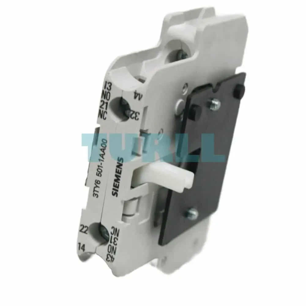 Siemens 3TY6501-1AA00 Auxiliary Switch Block For 3TB44-50, 3TC4 Contactors, Side Mount Original Brand New 1 Siemens 3TY6501-1AA00 Auxiliary Switch Block For 3TB44-50, 3TC4 Contactors, Side Mount