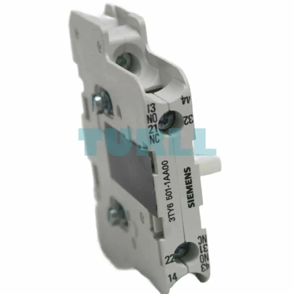 Siemens 3TY6501-1AA00 Auxiliary Switch Block For 3TB44-50, 3TC4 Contactors, Side Mount Original Brand New 2 Siemens 3TY6501-1AA00 Auxiliary Switch Block For 3TB44-50, 3TC4 Contactors, Side Mount
