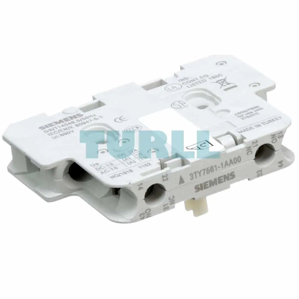 Siemens 3TY7561-1AA00 Auxiliary Switch Block Size 2-14 Original Brand New 3 Siemens 3TY7561-1AA00 Auxiliary Switch Block Size 2-14