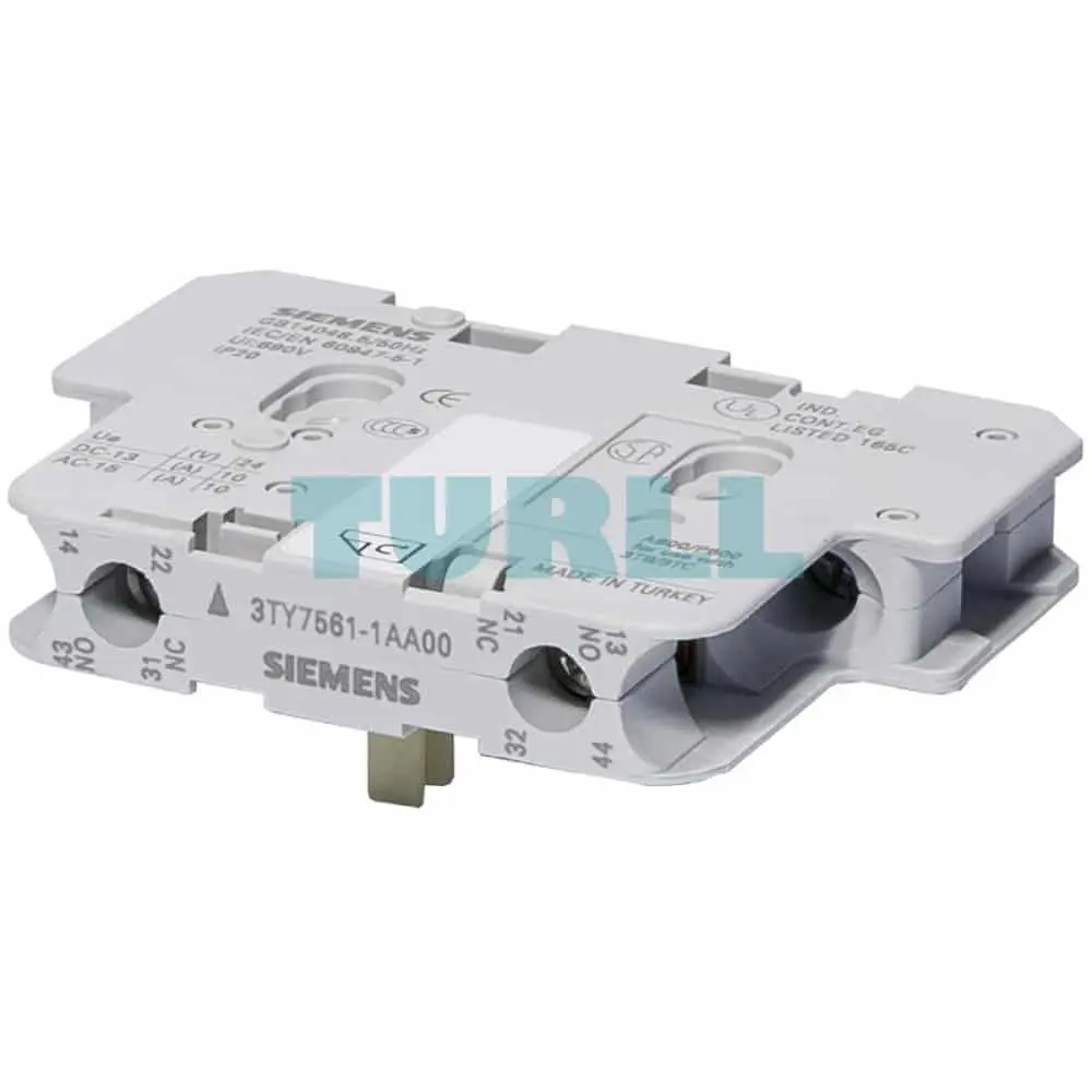 Siemens 3TY7561-1AA00 Auxiliary Switch Block Size 2-14 Original Brand New 2 Siemens 3TY7561-1AA00 Auxiliary Switch Block Size 2-14