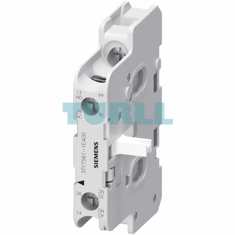 Siemens 3TY7561-1EA00 Auxiliary Switch, 1 NO + 1 NC Overlapping for 3TF6 Contactor Original Brand New 1 Siemens 3TY7561-1EA00 Auxiliary Switch, 1 NO + 1 NC Overlapping for 3TF6 Contactor