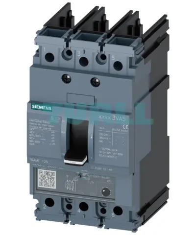 Siemens 3VA5180-4EC31-0AA0 Circuit Breaker 3VA5 UL Frame 125, 3-Pole, 80A