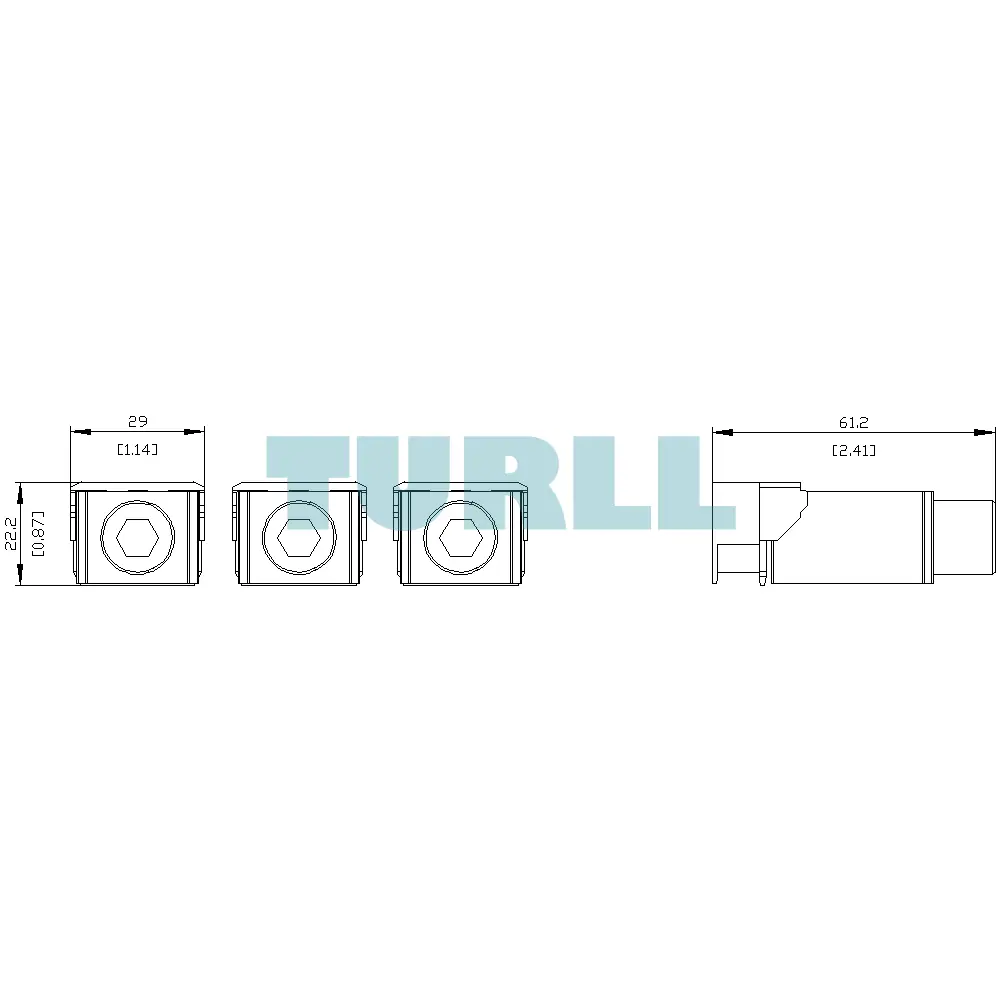 Siemens 3VA9243-0JB12 Wire Connector TA1.4 (6 AWG...350 kcmil), Set of 3