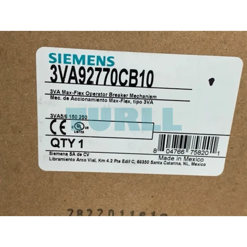 Siemens 3VA9277-0CB10 Max-Flex Operator Switching Mechanism, UL Version for 3VA52, 3VA61/62