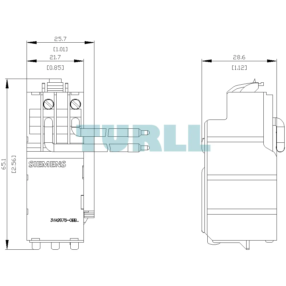 Siemens 3VA9978-0BB11 Undervoltage Release (UVR), 24V DC Accessory for 3VA4/5/6 MCCB