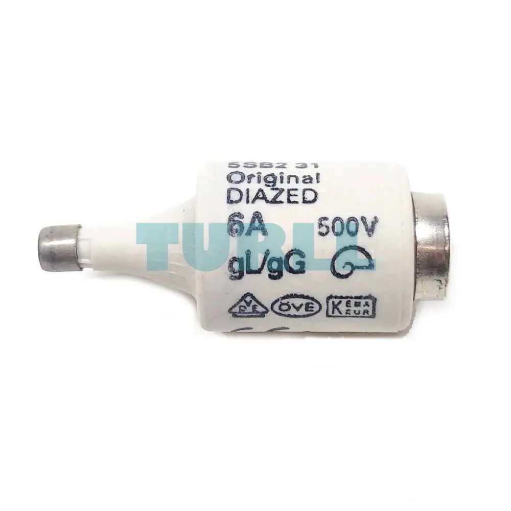 Siemens 5SB231 DIAZED Fuse Link, Size DII E27, 6A, 500V, gG Protection